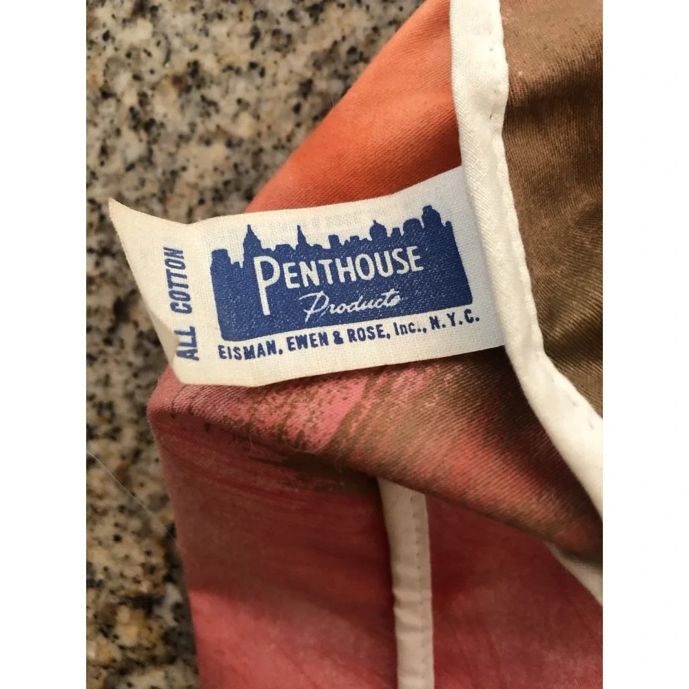 Vintage Penthouse Products Floral Garment Bag Travel Suit Dress Cover 1960s 70s